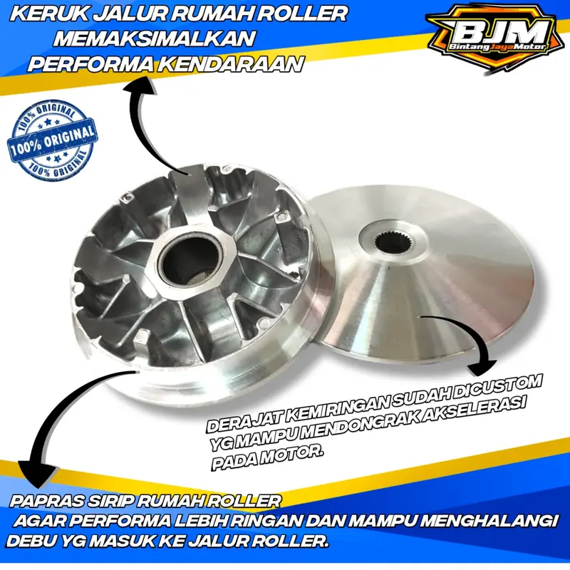 paket full kirian cvt matic yamaha dan honda custom by bjm racing vario 125 kzr pulley bubut rumah roller 1