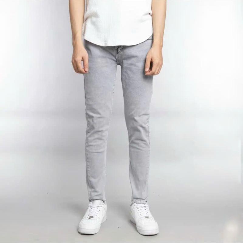 Quần jean nam co giãn xám bạc Slim Fit thời trang mới nhiều mẫu phong cách trẻ trung cá tính 4 chiều Quần Jeans Nam