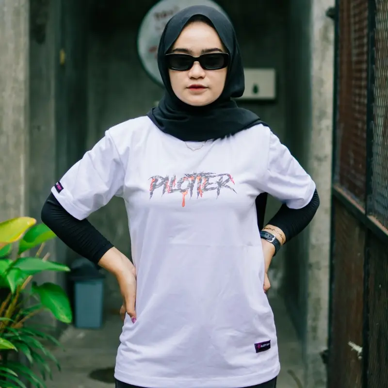 KAOS PILOTTER ZOMBIE ORIGINAL FREE STICKER PUTIH 2