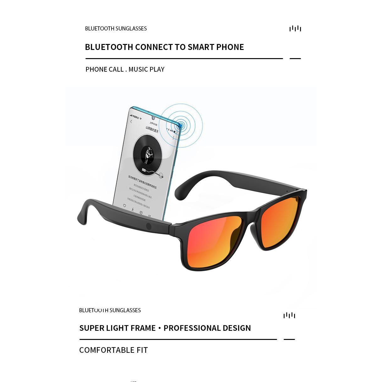 New Smart Glasses Wireless Bluetooth Hands-Free Talking Music Headset with Speaker Fashion Sunglasses Eyeglasses - Image 5