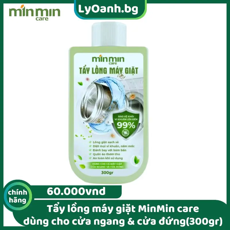 Tẩy lồng máy giặt MinMin care 300gr - Làm Sạch,An Toàn. 0
