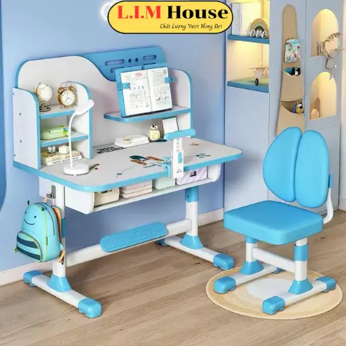 Bộ B3 bàn học cho bé  chống gù chống cận, có nâng hạ chiều cao