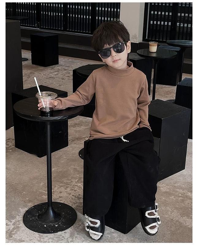 Áo Giữ Nhiệt Bé trai bé gái co Giãn Cổ 3 phân dài tay cao cấp Jean