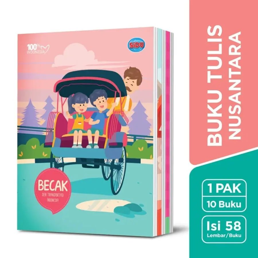 Buku Tulis SIDU 58 Lembar PAK ISI 10 BUKU Berkualita Kertas Paper
