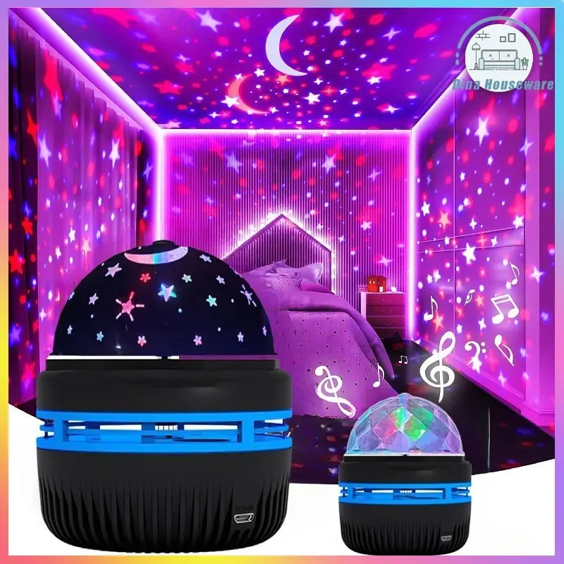 Lampu Langit Malam Bulan Bintang / Proyektor Galaxy Bintang Lampu Tidur 0