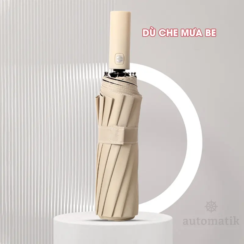[N] Dù Che Mưa Nắng Gấp Gọn Tự Động Automatik Mini Cute 24 Nan Loại Lớn Ngoài Trời 2 Người Tự Bung Chống Lật Gió Cản 99% UV Ô 8