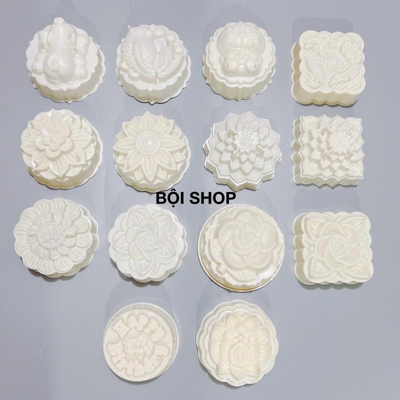 HCM-SET 2 KHUÔN NHỰA LÀM RAU CÂU, NHẤN XÔI, RAU CÂU TRUNG THU SIZE 9-10CM (200-250GR) BỘI SHOP