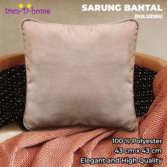 Tren-D-home - Sarung Bantal Kursi Sofa Ruang Tamu Polos Beludru 40 cm x 40 cm - NMs 3
