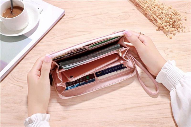 Product Introduction of New Wallet Women's Long Large Capacity Mobile Phone Bag Clutch Girl Student Multiple Card Slots Zipper Bag Wallet 10