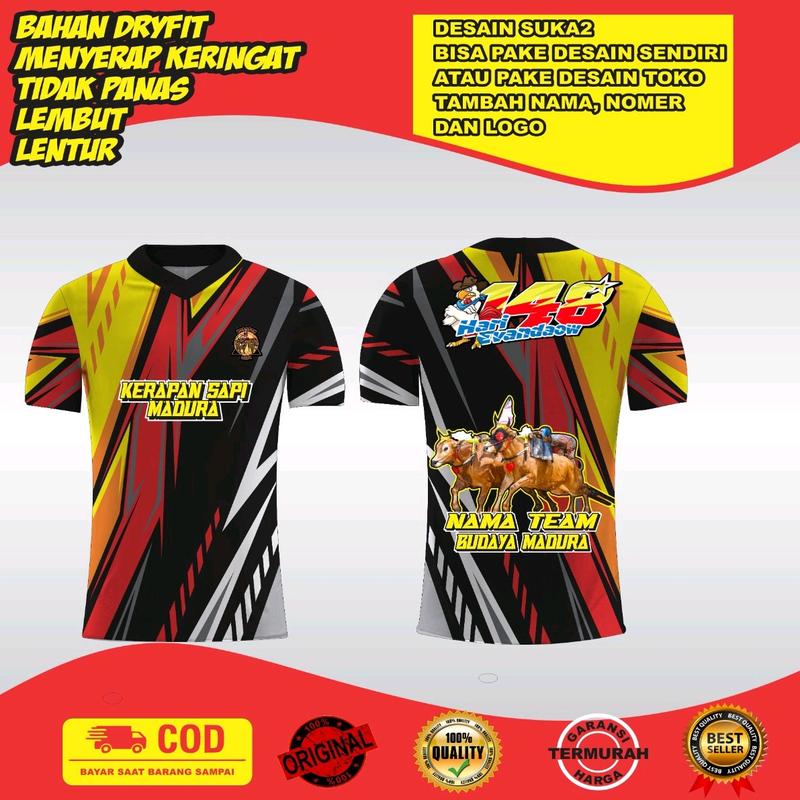 jersey kaos kerapan sapi madura desain bebas suka suka 7