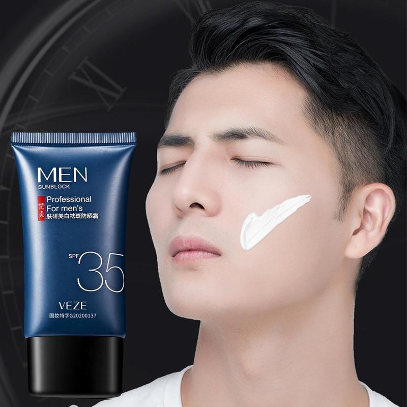 Kem Chống Nắng Cho Nam, Chống Tia UV, Kem Chống Nắng Ánh Sáng Cả Ngày, SPF50 PA + + +, Kem Chống Nắng Ngoài Trời, 40g, Thích Hợp Cho F9O8