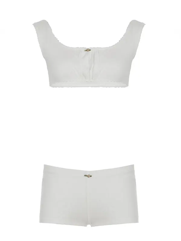 Two-piece Set Women's Solid Crop Tank Top & Shorts, Casual Sleeveless Top & Shorts for Summer, Ladies Clothes for Daily Wear 2