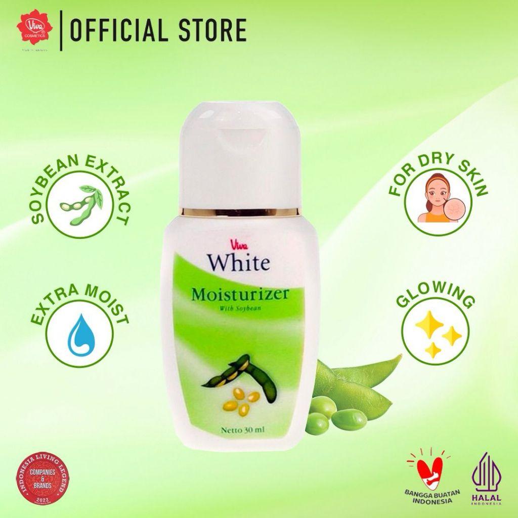 Viva White Moisturizer With Soybean 30ml - Pelembab Ekstra untuk Kulit Kering & Glowing dengan Ekstrak Soybean untuk Kulit Lebih Putih dan Berseri Viva White Moisturizer With Soybean 30ml - Pelembab Ekstra untuk Kulit Kering & Glowing dengan Ekstrak Soybean untuk Kulit Lebih Putih dan Berseri
