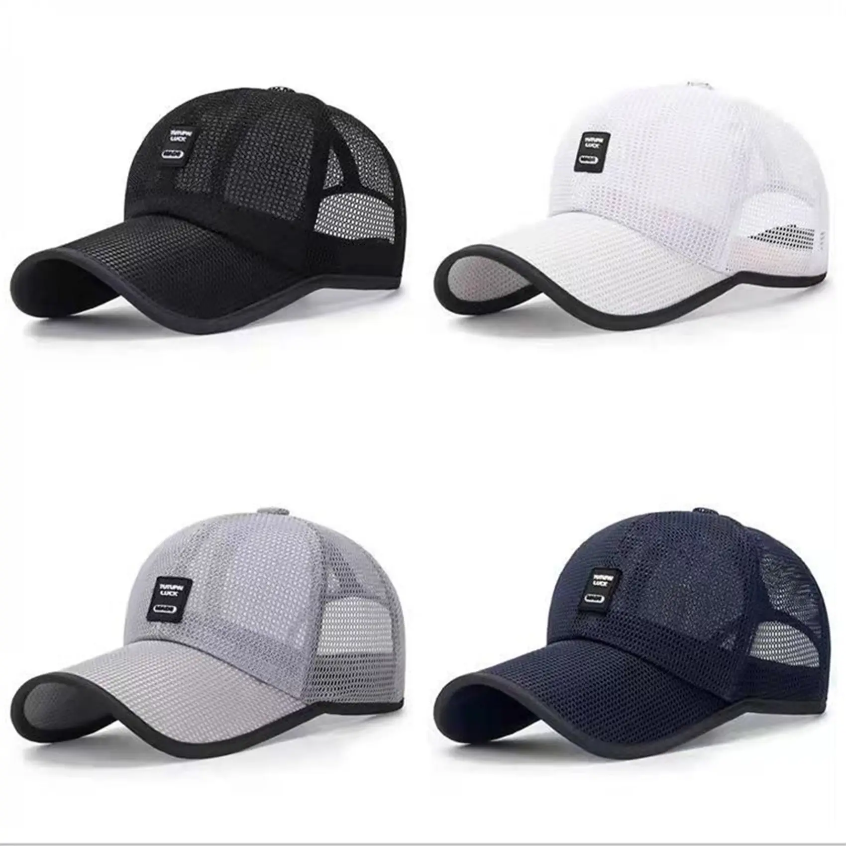 Mũ Chống Nắng, Unisex, Mỏng Mùa Hè, Thiết Kế Cong Chống Nắng Ngoài Trời, Mũ Bóng Chày Lưới, Thoáng Khí, Mát Mẻ, Thích Hợp Để Câu Cá, AH