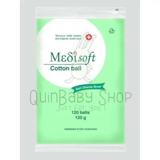 Medisoft Cotton Ball 120's 75g 120g - Bola Kapas Bayi 1