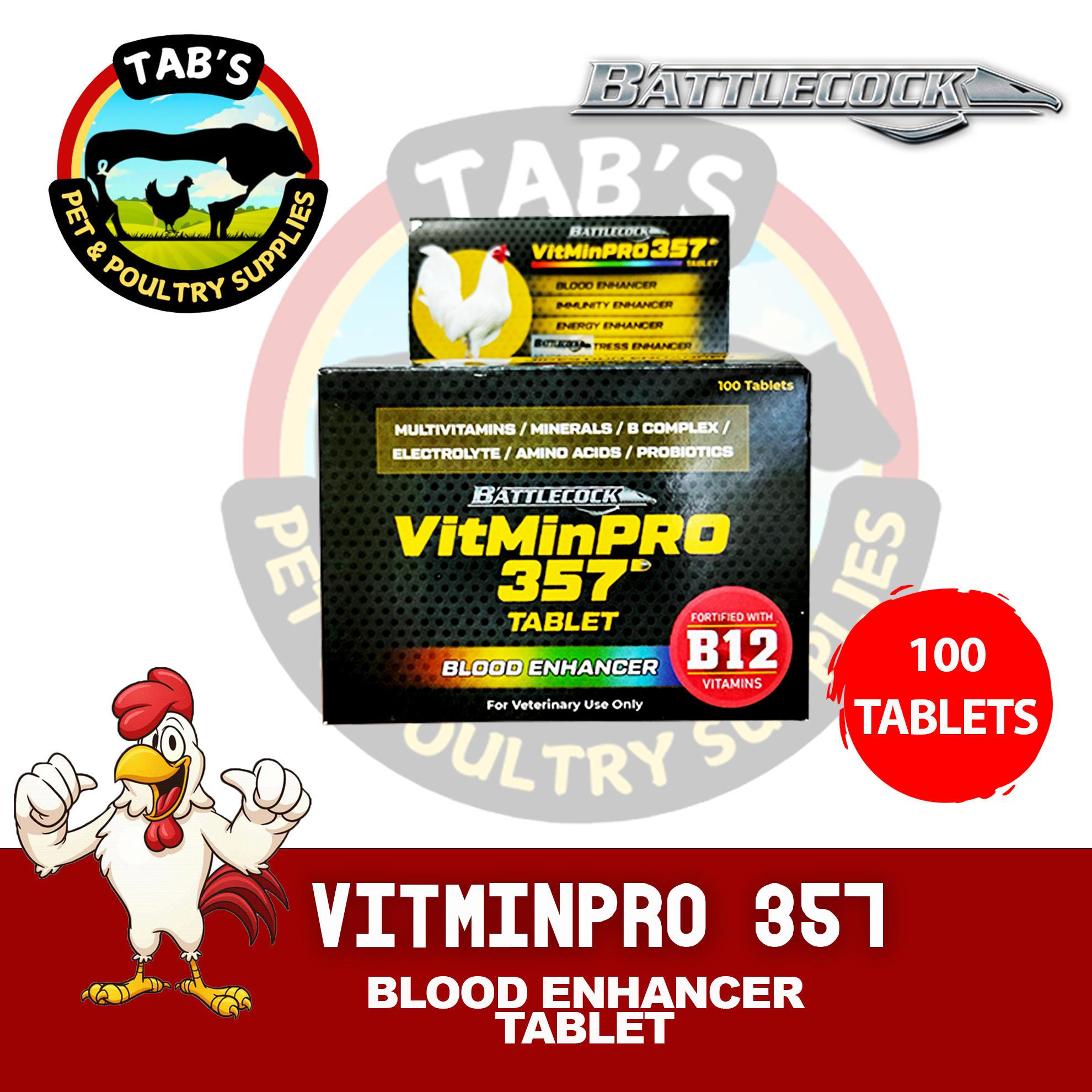 VITMINPRO 357 Blood Enhancer for Gamefowl Rooster (100 tablets ...