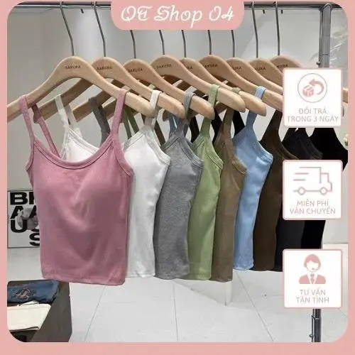 Áo Bra Thun Gân Cao Cấp, áo mặc phối vest có đệm mút HK11  Top Nữ