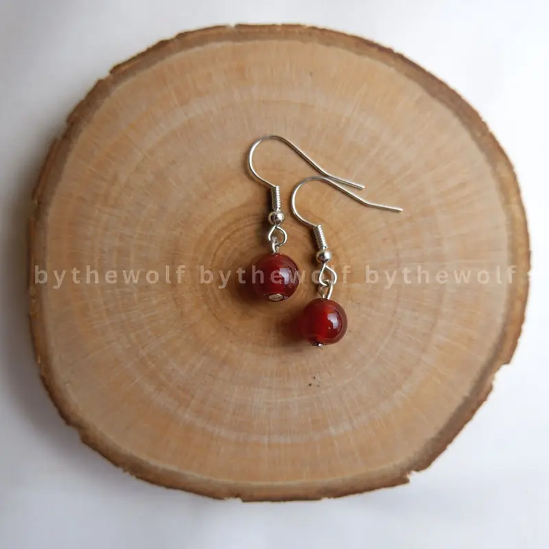 Crystal Beads Earrings - Anting Kristal Batu Alam 1