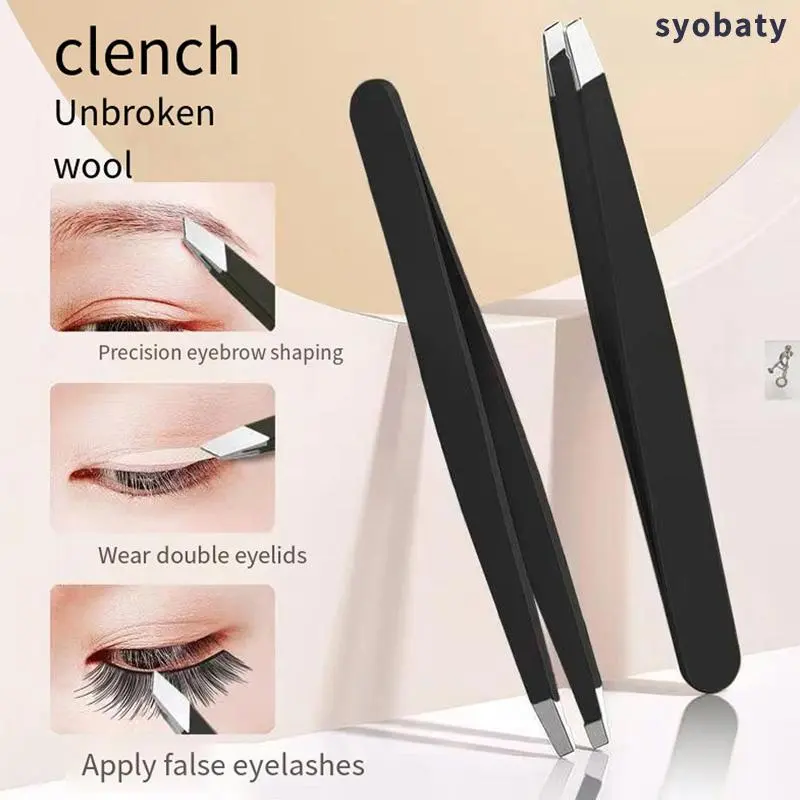 Eyebrow Tweezer, 1 Count Stainless Steel Eyebrow Clip, Professional Makeup Tools For Women 2