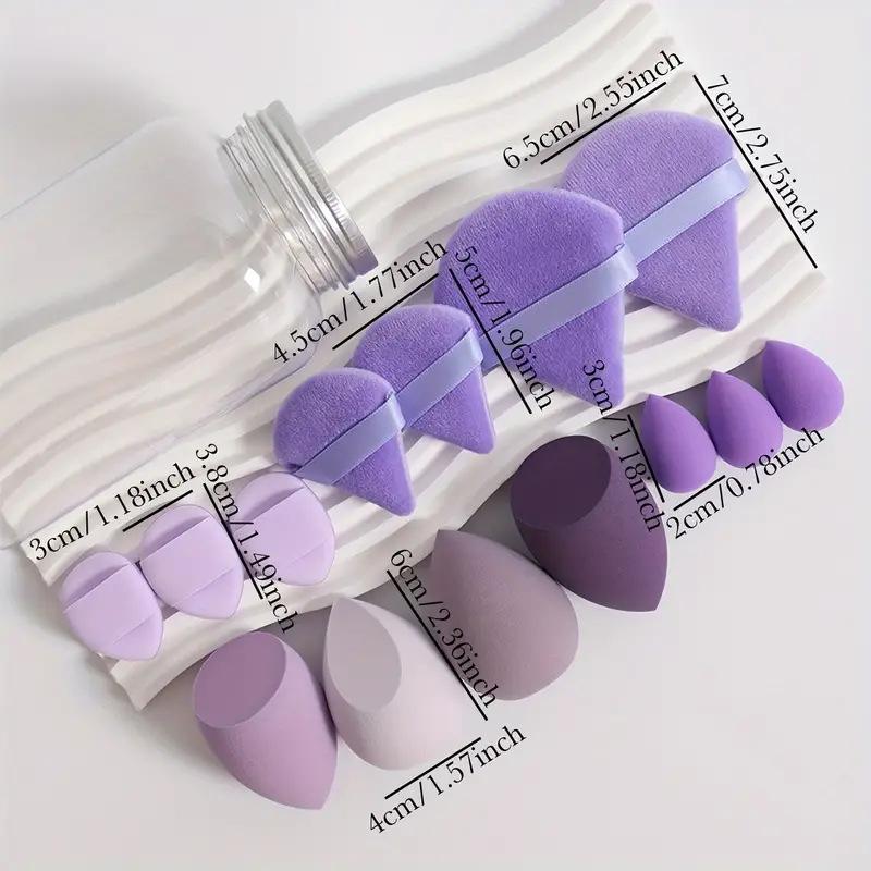 Product Introduction of 14PCs velvet powder puff & makeup sponge set-skin-friendly, dual-use wet/dry blenders for flawless foundation application 10