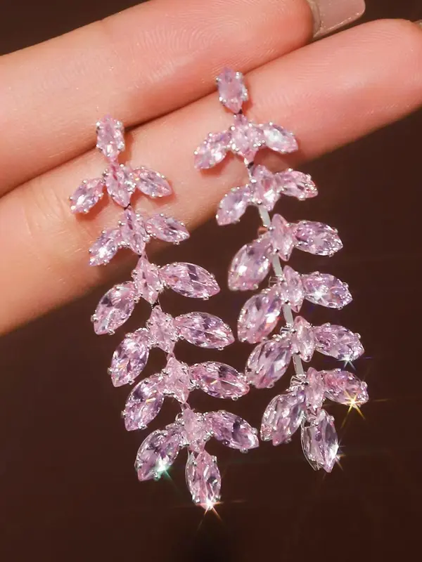 Artificial Crystal Decor Dangle Earrings, Elegant Jewelry for Women for Party, Daily Decor, Trendy All-match & Exquisite Jewelry for Birthday Gift 3