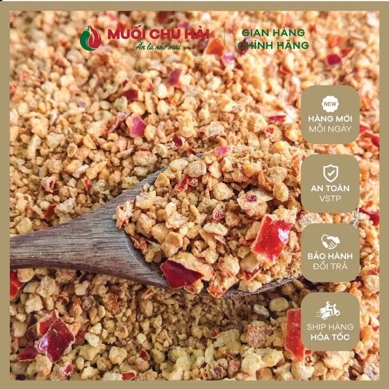 350G MUỐI TỎI ỚT SIÊU CAY Chú Hải - Đặc Sản Tây Ninh (Ăn Chay Được) - Size M Gia Vị 4