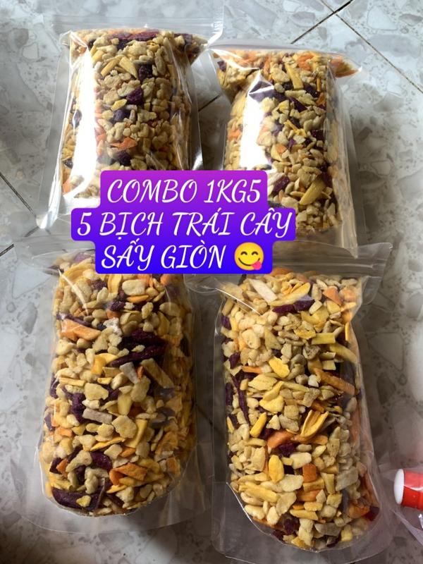 Combo 5 BỊCH 1Kg5 Thập Cẩm Sấy Vụn Nhỏ doanvat 0