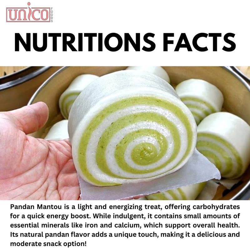 [UNICOFOODS] Figo Mini Pandan Mantou (180gm/pkt) 12pcs 2