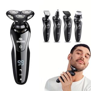 GERTZY 男性用ひげトリマー、鼻毛トリマー＆サイドバーングルーマー、防水シェーバー、LCDディスプレイ付き、夫や彼氏、パパへの男性向けグルーミングギフト