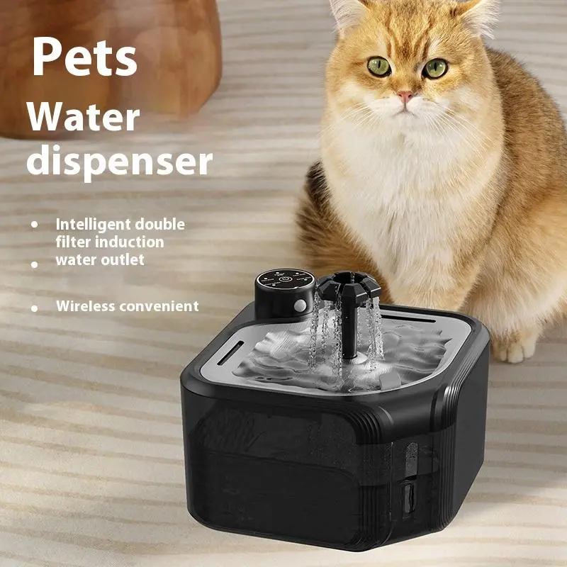 USB Rechargeable Pet Water Dispenser, Automatic Circulation Pet Water Dispenser, Quiet Operation Pet Drinking Fountain, Pet Supplies 4