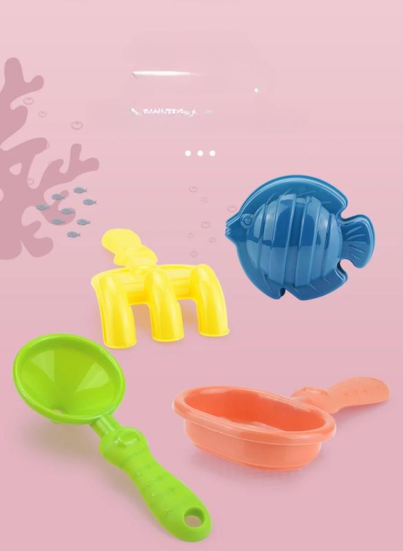Product Introduction of 9PCS Summer Beach Set Toys For Kids Digging Sand Plastic Bucket Shovel Kit Tools Outdoor Toys for Children Beach Water Game Toy 4
