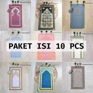 ISI 10 PCS Sajadah Travel Muslim Turki / Sajadah Turkiye Sajadah Jumbo Ukuran 105 x 60  Made in turkiye