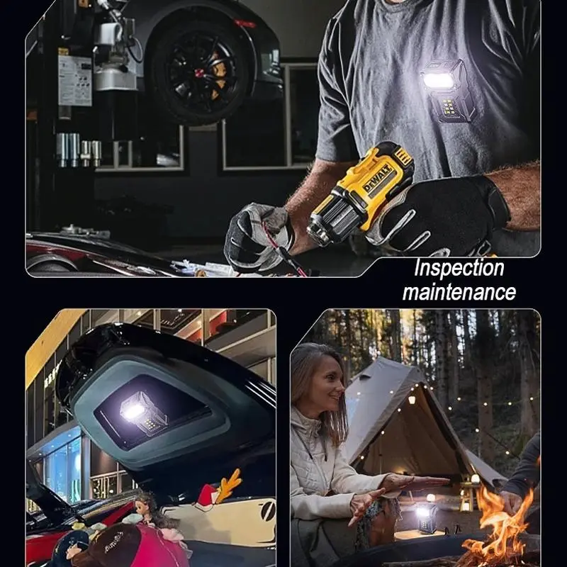 Magnetic LED Work Light, Portable Type-C Rechargeable Outdoor Lighting Flashlight, Small Portable Super Bright Mini Work Light 8