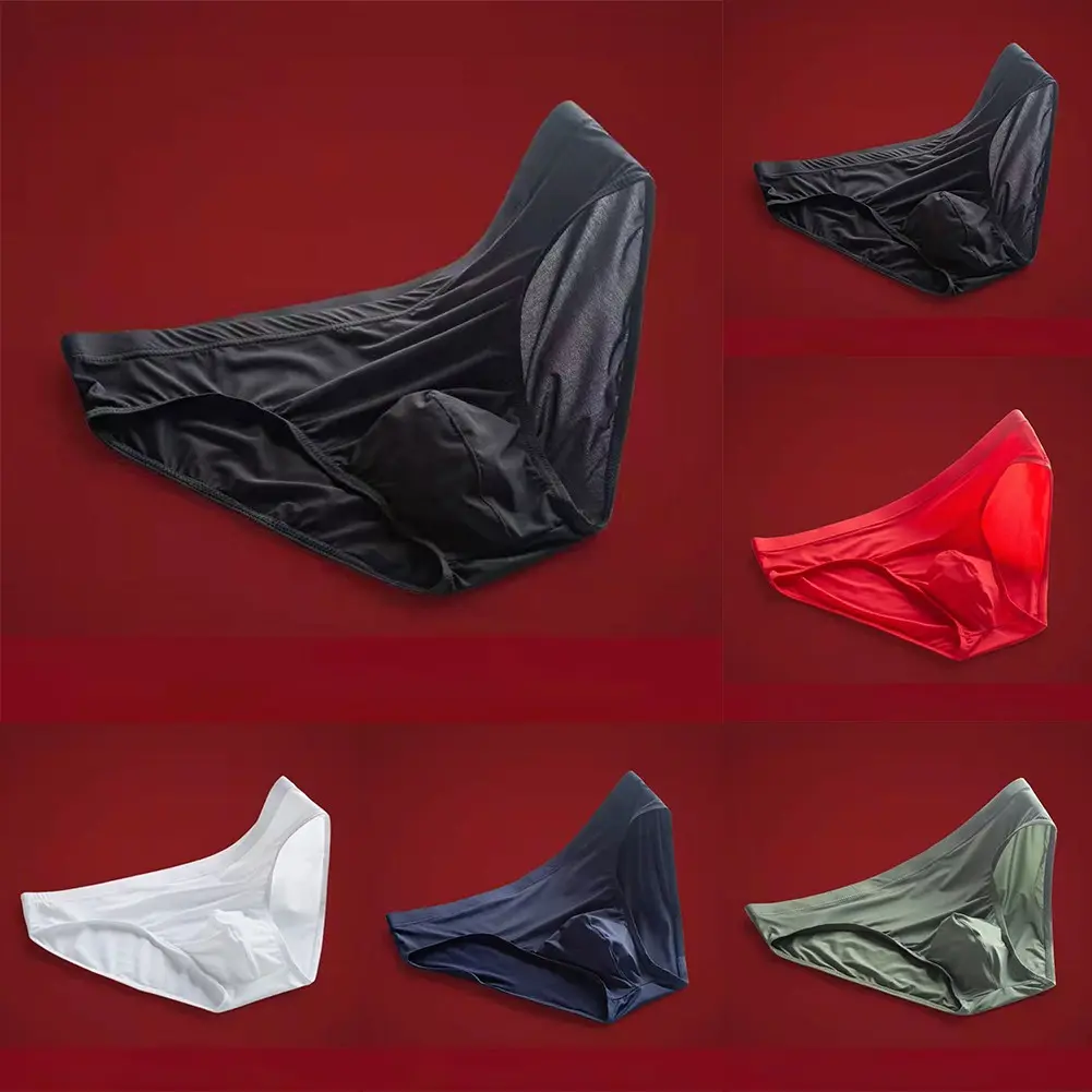 Men Low Rise Bikini Elastic Bulge Pouch G-string Briefs Swimwear Thong Underwear