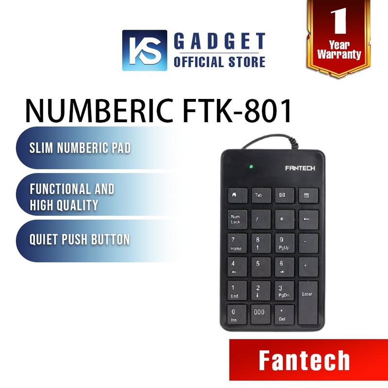 FANTECH FTK-801 Numberic Keypad With 4 Office HotKeys - TikTok Shop ...