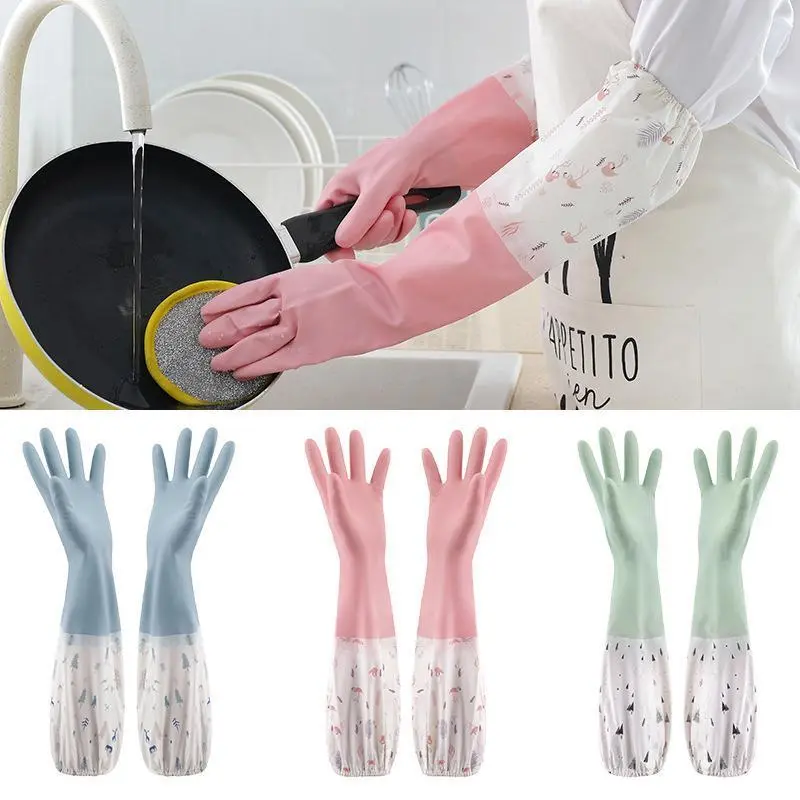 Găng tay rửa bát lông cừu, ấm áp và bền, không thấm nước, găng tay làm sạch nhà bếp, thích hợp để làm sạch 0