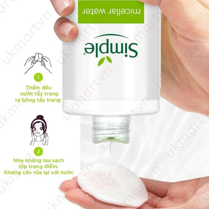 Product Introduction of Nước tẩy trang Simple Kind To Kind Micellar Cleansing Water cho da nhạy cảm - Tẩy trang Simple 63
