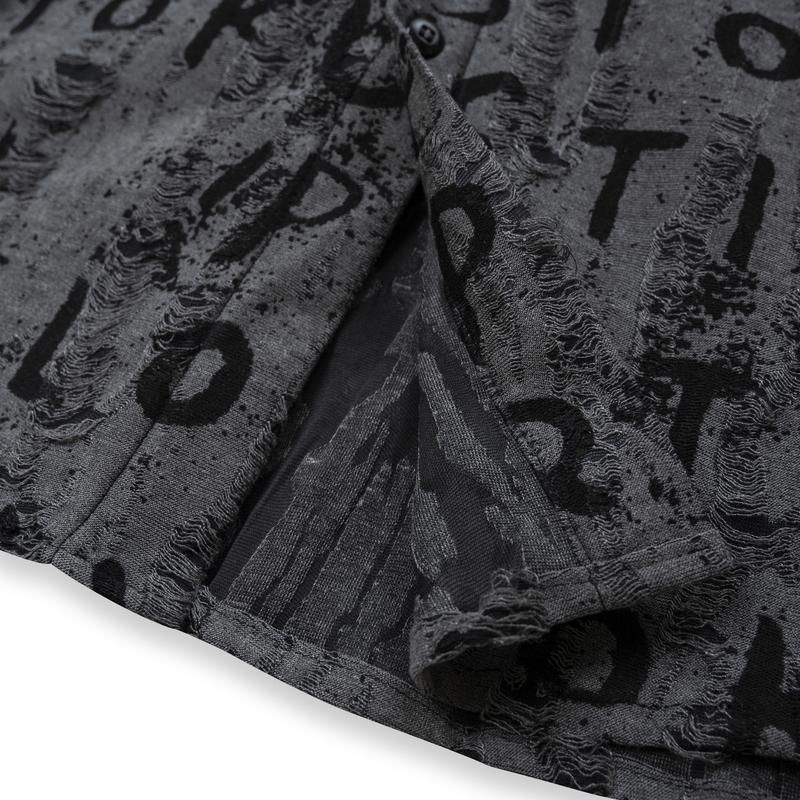 Product Introduction of Áo sơ mi cộc tay cotton wat họa tiết chữ cái  AT- 76 a( Quân còi 1988 ) Menswear Nam Cổ Tròn 9
