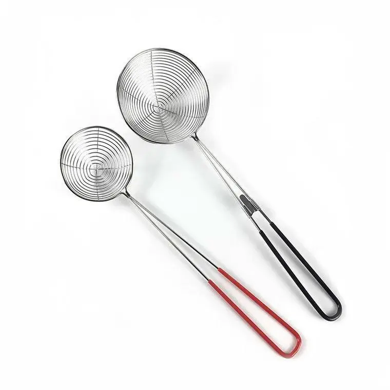 Vợt múc trân châu, topping cán đỏ nhiều size 4