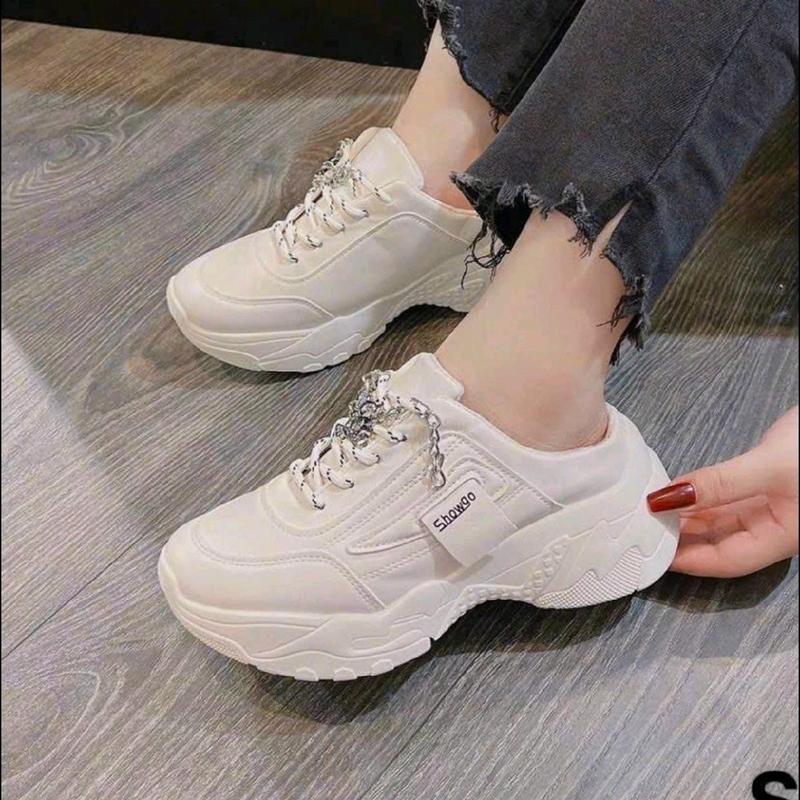 Sục thể thao nâng đế 6cm S15 chất liệu cao cấp Mũi tròn GiàY