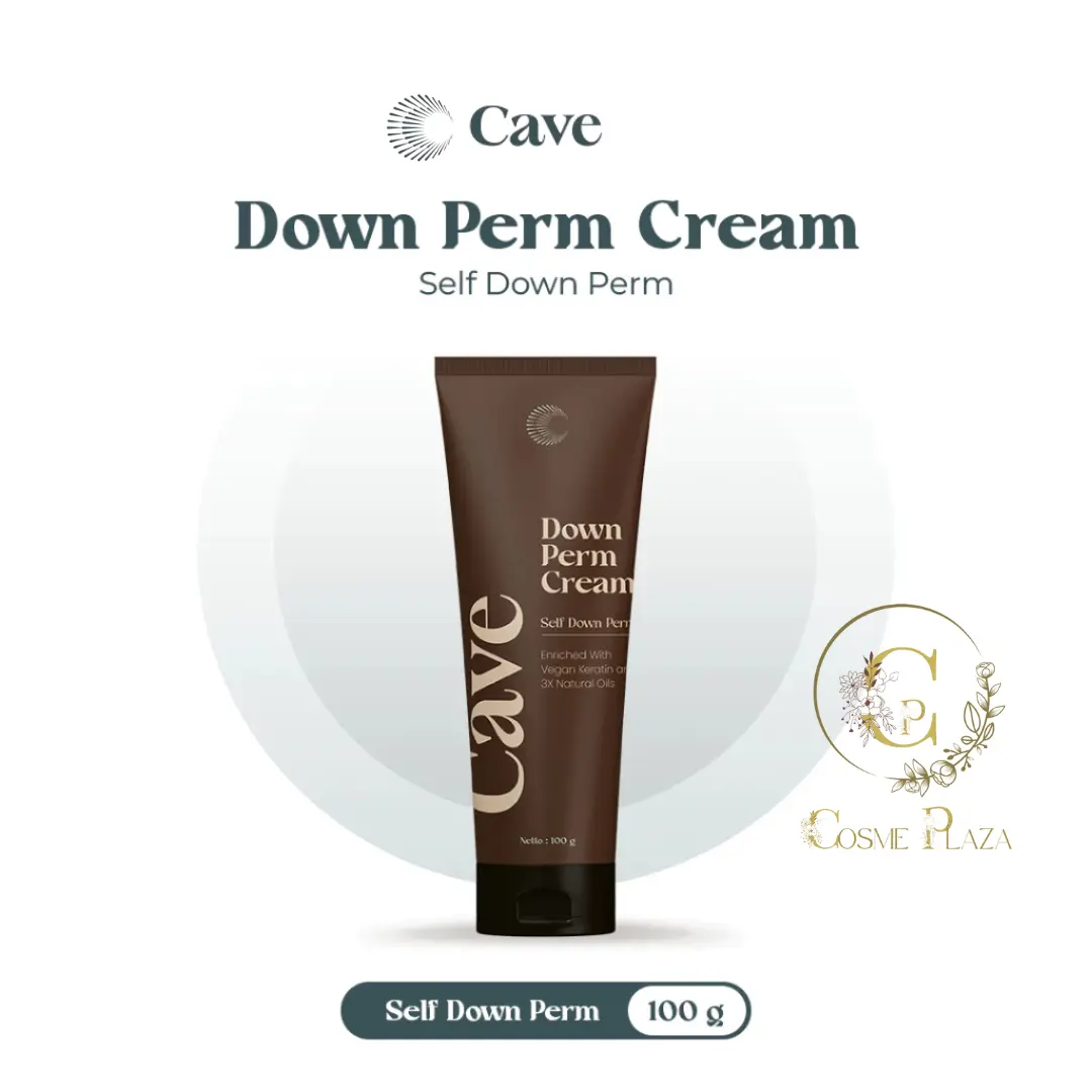 Cave Down Perm Cream 100gr - Gel Down Penata dan Smooting untuk Styling Rambut Pria