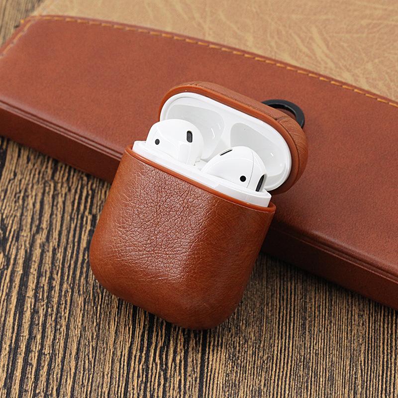Product Introduction of For apple airpods leather case 1st / 2nd（with Keychain） 0
