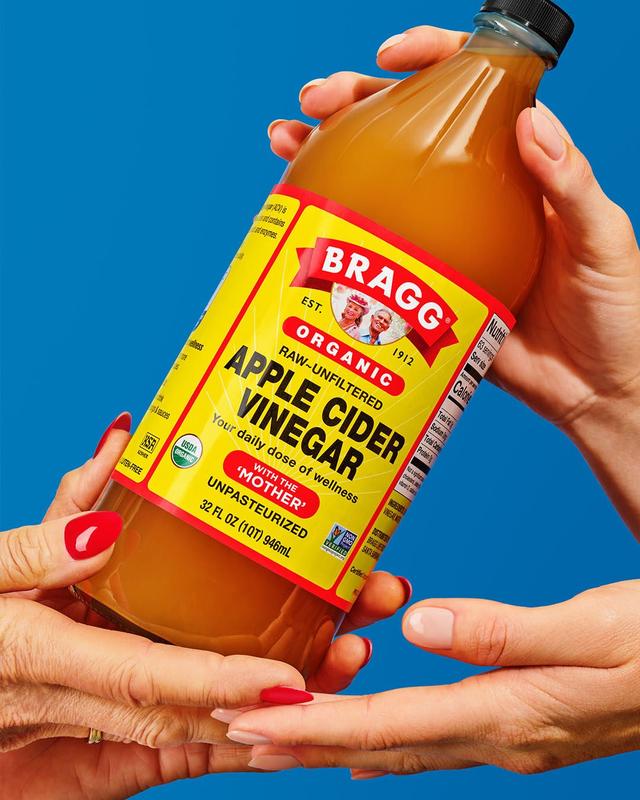 Giấm Táo Hữu Cơ Bragg 946ml, Có Giấm Cái [Tặng muối hồng] 4