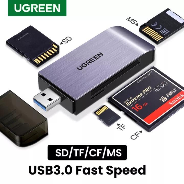 Đầu đọc thẻ nhớ SD/TF/CF/MS Ugreen 50541 USB 3.0 Chính hãng CM180