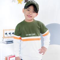 Gambar Lily And Clark Sweater Anak Laki-Laki Kece Warna Putih Combine Hijau ST16 Fashion dari Lily And Clark Kota Cimahi 1 Tokopedia