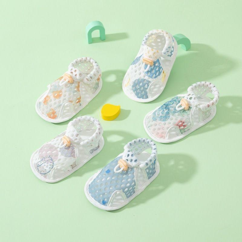 Dép Xăng Đan Mùa Hè Cho Em Bé Trai Và Bé Gái, Giày Đi Bộ, Giày Lưới Đơn Thoáng Khí Cho Trẻ Sơ Sinh 0-1 Tuổi, Đế Mềm Cho Trẻ Em, Giày Chống Trượt