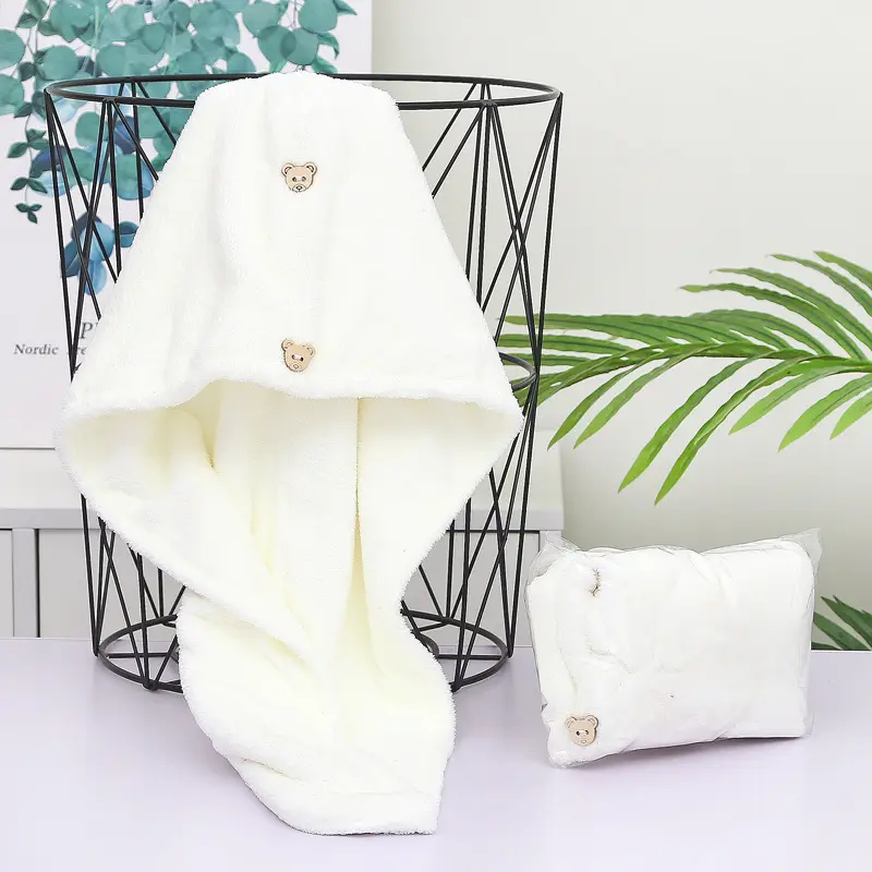 Mũ Sấy Tóc, Hai Lớp, Dành Cho Nữ, Thấm Hút, Khăn Tắm, Mũ Tắm, Siêu Mịn, Dày, Thấm Hút Mạnh, Màu Trơn Nhanh Khô Nhà Tắm Cotton khan  long