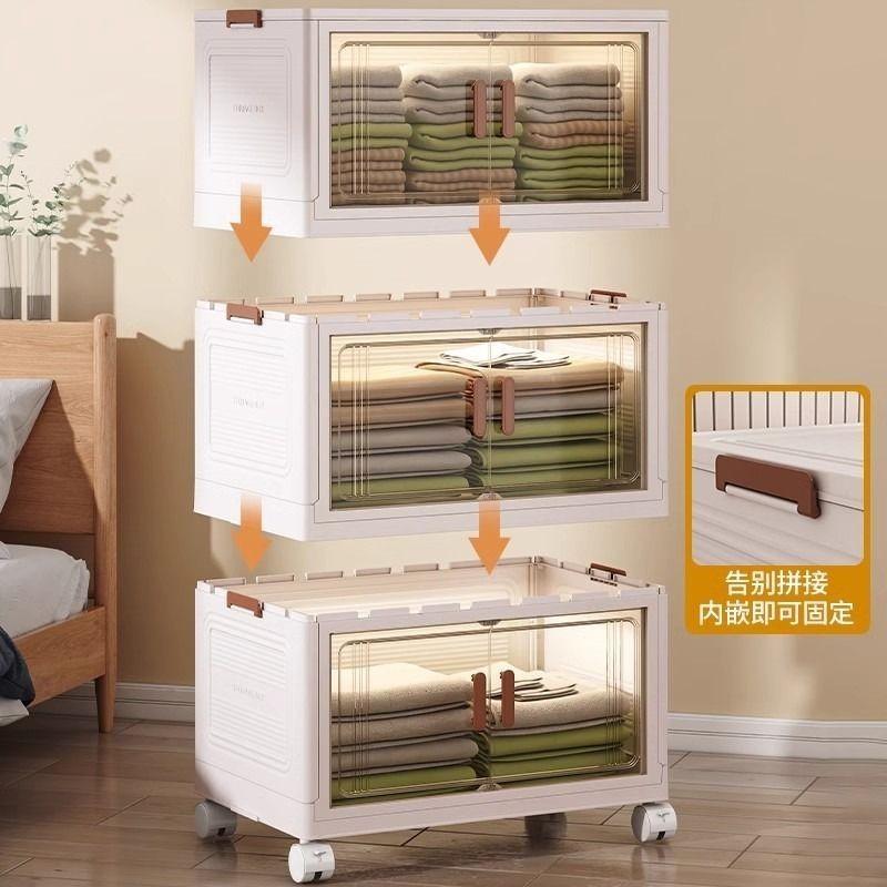 Storage Storage Cabinet Household Baby Wardrobe Children Clothes Snacks Plastic Storage Cabinet Bedroom Locker Multi-layer Seam 3