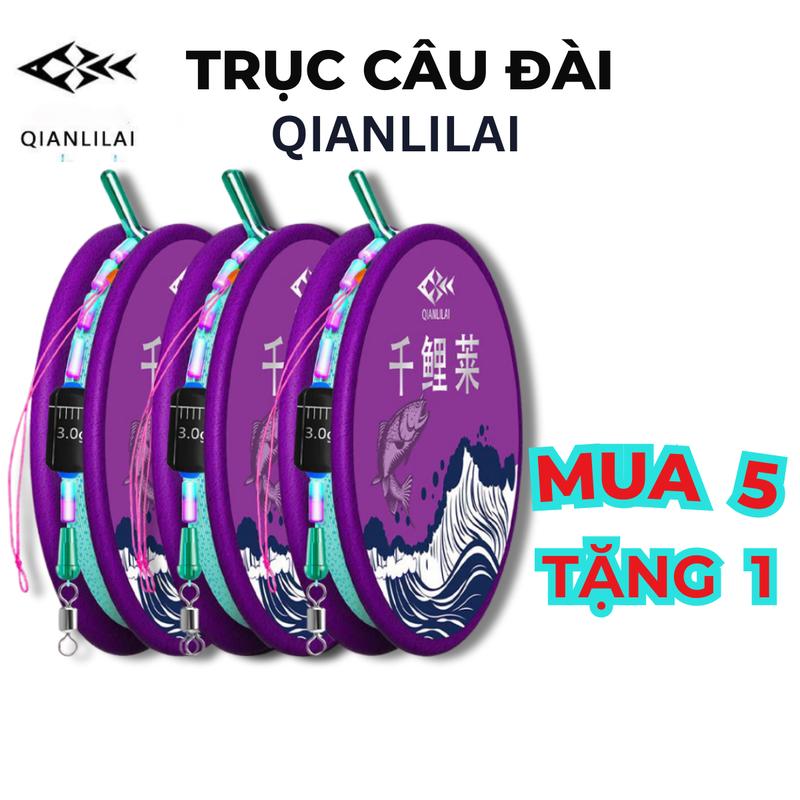 Trục câu đài QIanlai buộc sẵn tàng hình cao cấp ,trục săn hàng màu tím Bắt Cá Fishing Đi Câu