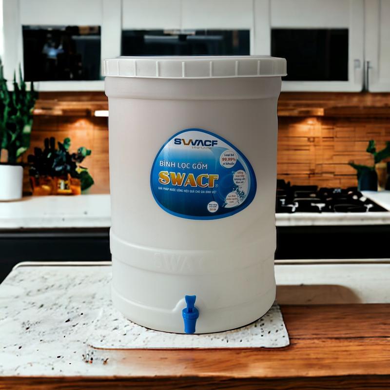 Product Introduction of Bình lọc nước uống trực tiếp SWACF 20L | CWF, lõi lọc 10L, tốc độ lọc 2-4 lít/giờ, giữ khoáng thiết yếu - Công nghệ Mỹ 23